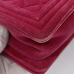 Chanel Boy Flap Bag Quilted Velvet Old Medium - image 15