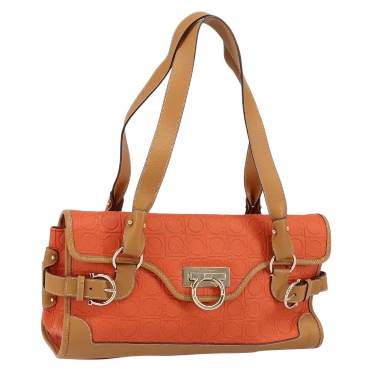 Salvatore Ferragamo Gancini Shoulder Bag Canvas - image 1