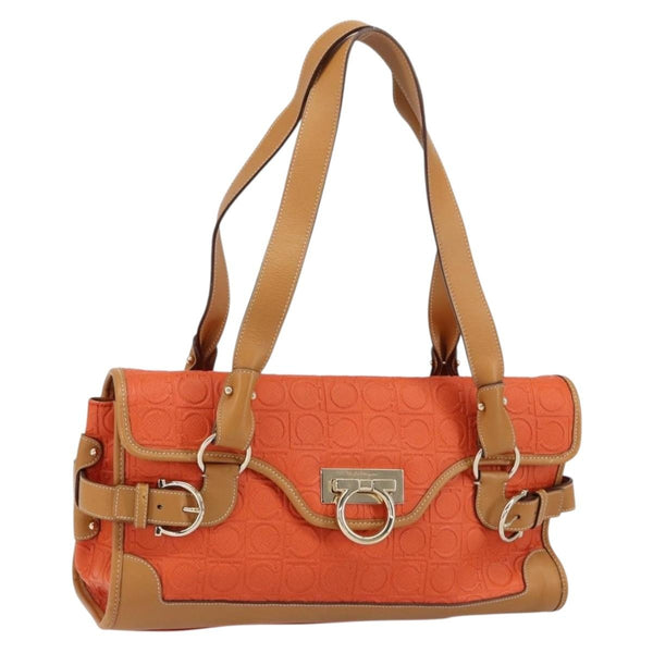 Salvatore Ferragamo Gancini Shoulder Bag Canvas - image 1