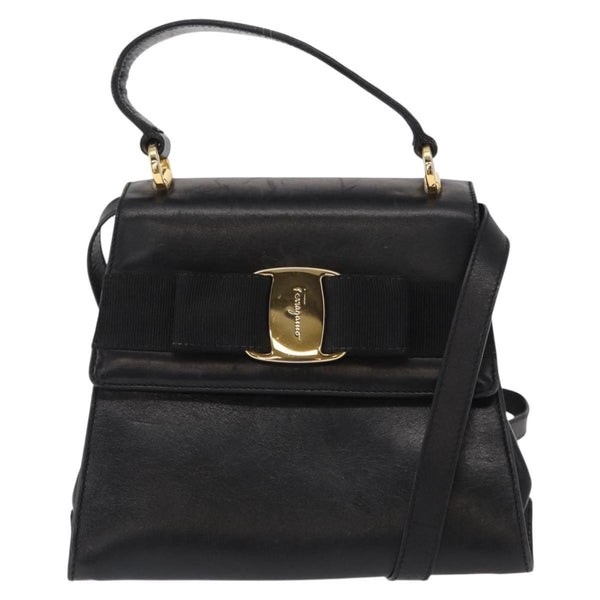 Salvatore Ferragamo Vintage Vara Bow Top Handle Bag Leather Mini - image 1
