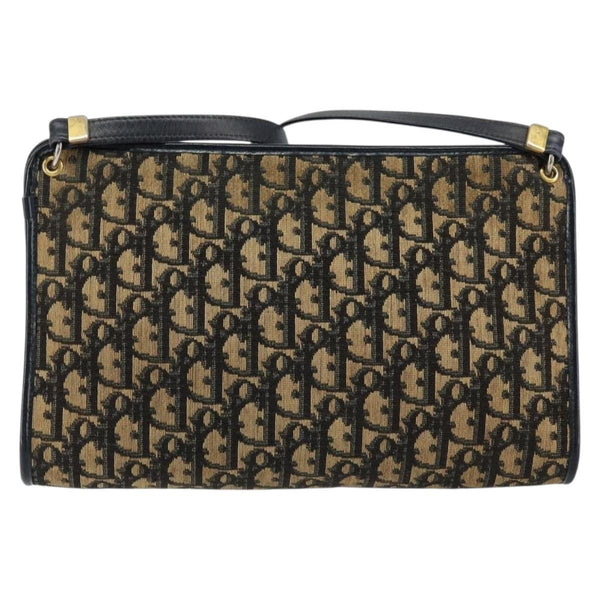 Christian Dior Vintage Trotter Shoulder Bag Canvas medium