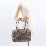 Salvatore Ferragamo Gancini Buckle Shoulder Bag Leather Large - image 12