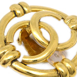 Chanel Vintage Cut-out CC Clip-On Earrings Metal - image 2