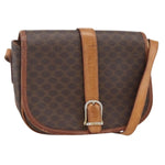 Celine Vintage Macadam Shoulder Bag Canvas and Leather - image 1