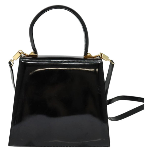 Salvatore Ferragamo Gancini Convertible Top Handle Bag Patent Leather