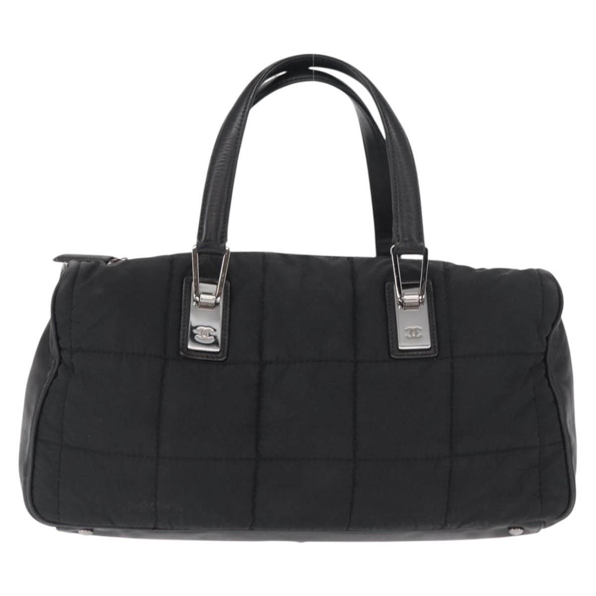 Chanel Square Stitch Boston Bag Quilted Nylon Large - image 1