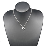 Tiffany & Co. Elsa Peretti Open Heart Pendant Necklace Sterling Silver with Pink Sapphire 16mm - image 7