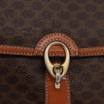 Celine Vintage Macadam Shoulder Bag Canvas and Leather - image 13