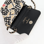 Chanel Flap Card Holder on Chain Quilted Printed Canvas - image 19