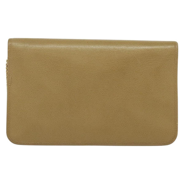 Christian Dior Vintage Chain Flap Shoulder Bag Leather