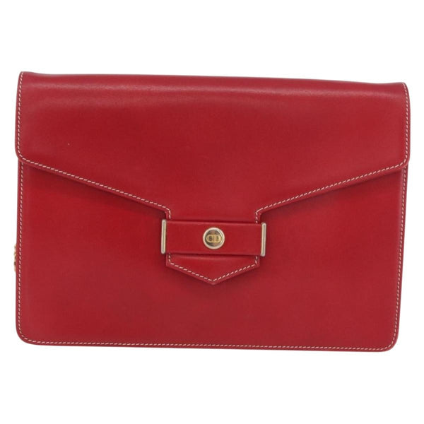 Christian Dior Vintage CD Chain Flap Shoulder Bag Leather - image 1