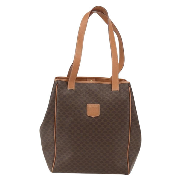 Celine Vintage Macadam Shoulder Bag Canvas and Leather - image 1