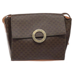 Celine Vintage Macadam Circle Logo Shoulder Bag Canvas and Leather - image 19