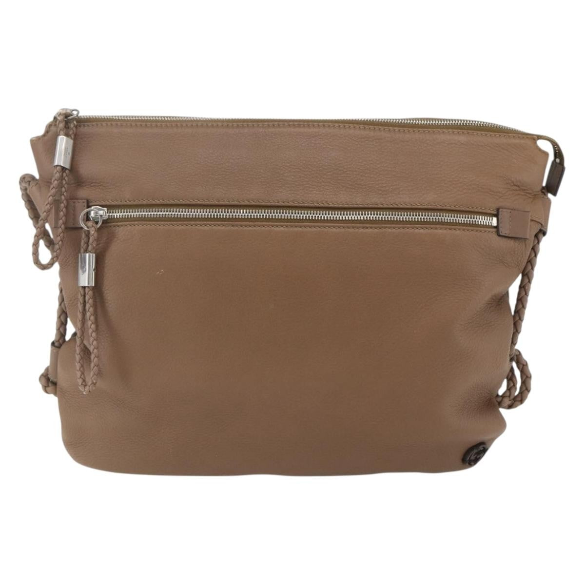 Gucci Braided Strap Zip Messenger Leather Medium - image 1