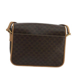 Celine Vintage Macadam Circle Logo Shoulder Bag Canvas and Leather - image 2