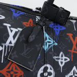 Louis Vuitton Keepall Bandouliere Bag Graffiti Monogram Eclipse Canvas 50 - image 20