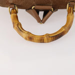 Gucci Vintage Bamboo Backpack Suede and Leather - image 7