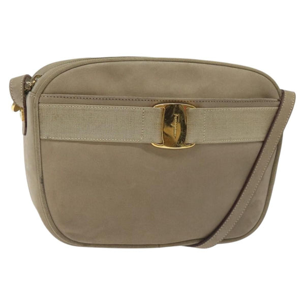 Salvatore Ferragamo Vara Bow camera Shoulder Bag Suede - image 1