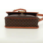 Celine Vintage Macadam Circle Logo Shoulder Bag Canvas and Leather - image 15