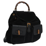 Gucci Vintage Bamboo Backpack Suede Medium - image 19