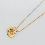 Christian Dior Logo Flower Necklace Metal - image 3