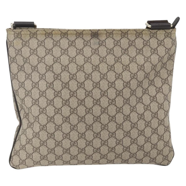 Gucci Zip Top Messenger Bag GG Coated Canvas Large