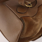 Gucci Vintage Bamboo Backpack Suede and Leather - image 10
