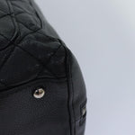 Chanel Vintage CC Zip Around Bowler Bag Quilted Caviar Medium - image 9