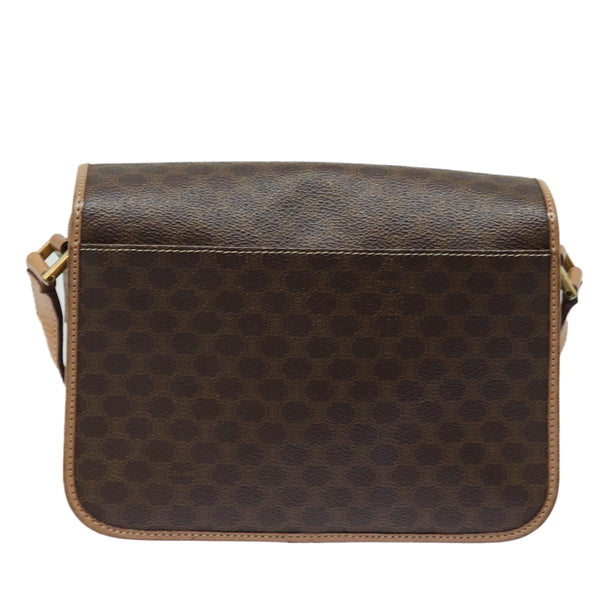 Celine Circle Logo Shoulder Bag Canvas
