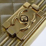Chanel Boy Flap Bag Quilted Patent Small - image 13