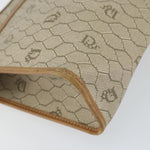 Christian Dior Vintage Honeycomb Zip Pouch Canvas and Leather - image 9