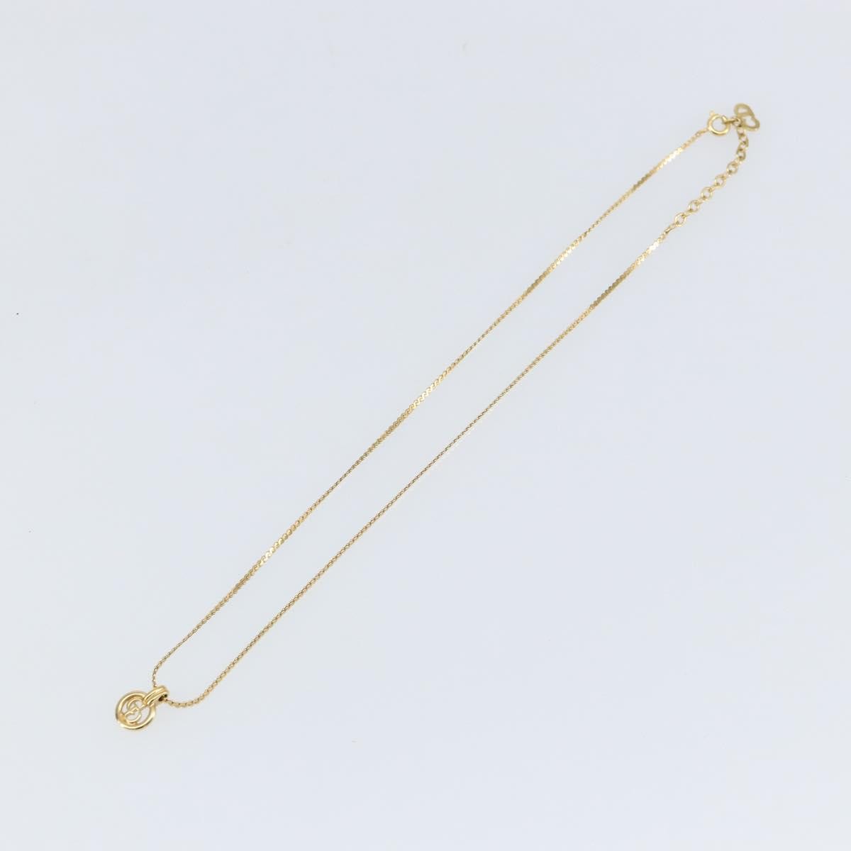 Christian Dior CD Round Pendant Necklace Metal - image 1