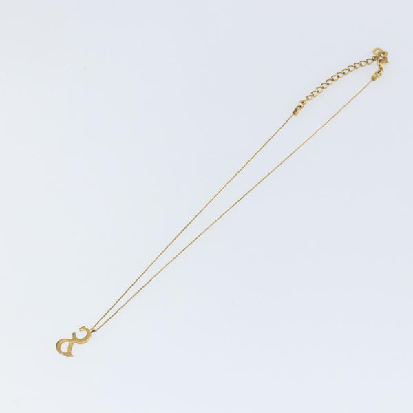 Christian Dior CD Pendant Necklace Metal