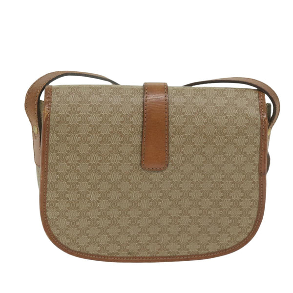 Celine Vintage Macadam Shoulder Bag Canvas and Leather