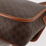 Celine Vintage Macadam Circle Logo Shoulder Bag Canvas and Leather - image 11
