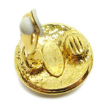 Chanel Vintage CC Round Clip-On Earrings Metal Small - image 2
