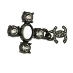 Chanel CC Dangle Earrings Metal with Crystals - image 3