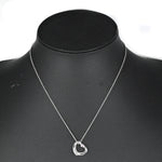 Tiffany & Co. Elsa Peretti Open Heart Pendant Necklace Sterling Silver with Pink Sapphire 16mm - image 6
