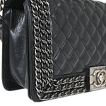 Chanel Boy Flap Bag Quilted Glazed Calfskin New Medium - image 10