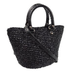 Balenciaga Le Cagole Panier Raffia with Leather - image 2