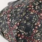 Chanel Optic Coco Bowler Bag Printed Coated Canvas with Caviar Medium - image 9
