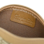 Christian Dior Honeycomb Zip Coin Purse Canvas and Leather - image 6