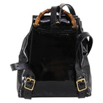Gucci Vintage Bamboo Backpack Patent Mini - image 2