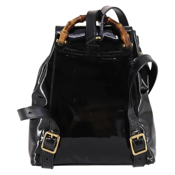 Gucci Vintage Bamboo Backpack Patent Mini