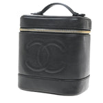 Chanel Vintage Timeless Cosmetic Case Caviar Tall - image 1