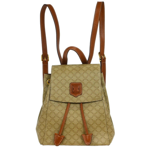 Celine Vintage Macadam Backpack Canvas and Leather - image 1