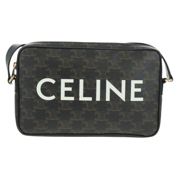 Celine Logo Messenger Bag Triomphe Coated Canvas Medium - image 1