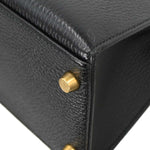Hermes Kelly Handbag Black Ardennes with Gold Hardware 32 - image 6