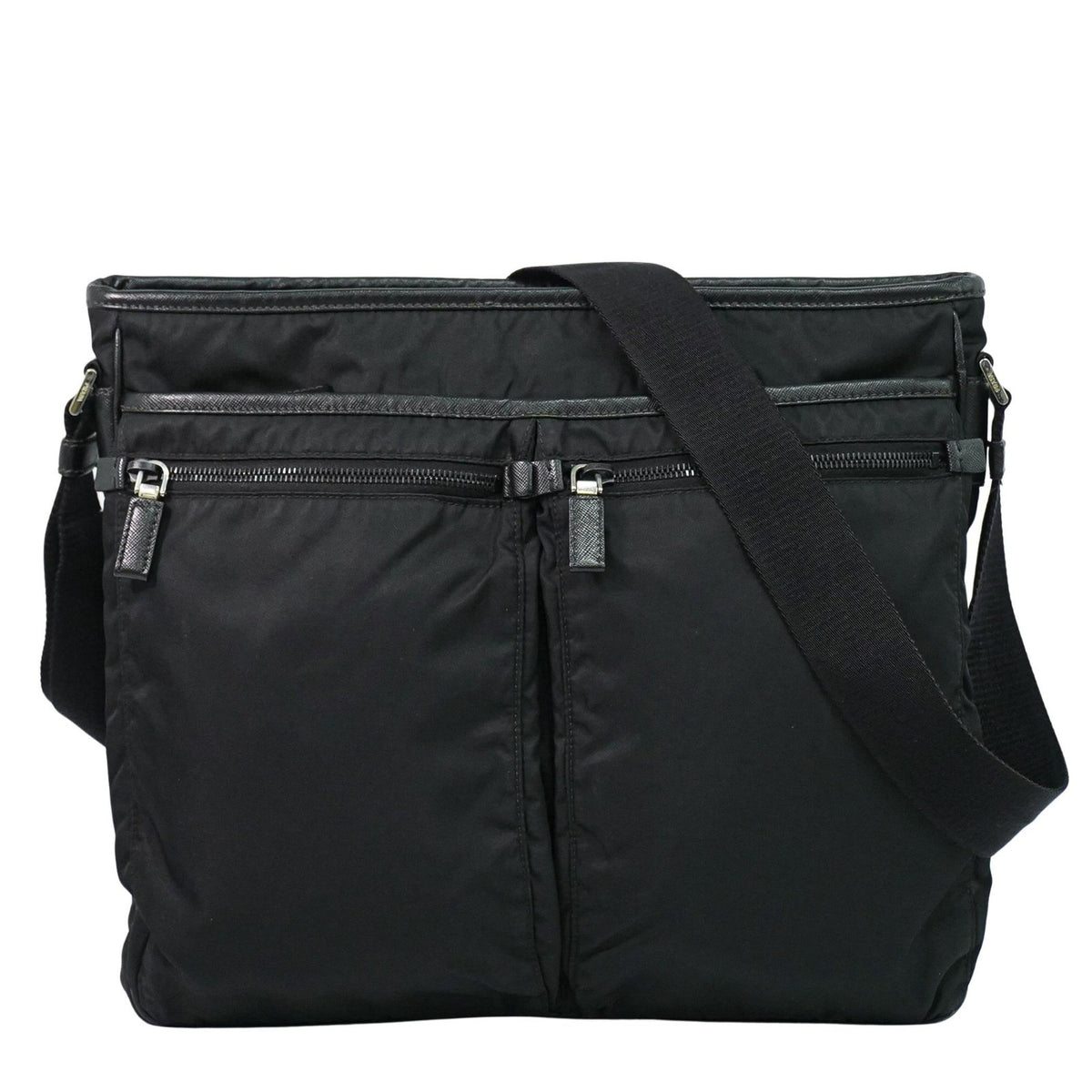 Prada Double Pocket Zip Messenger Tessuto Medium - image 1