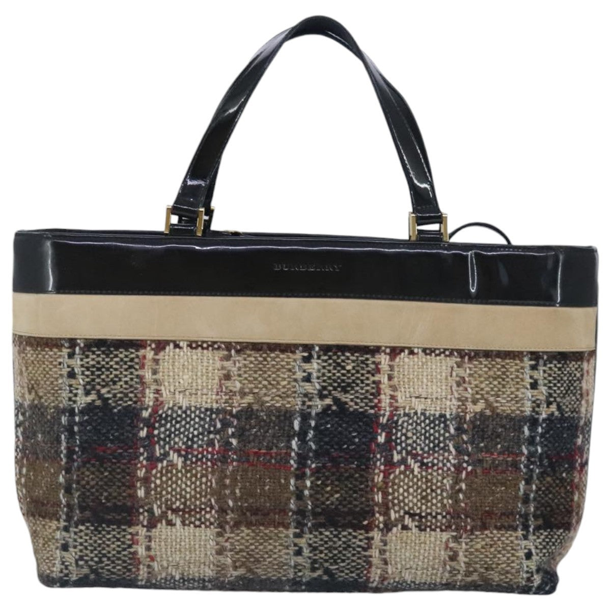 Burberry Nova Check Handbag Wool - image 1